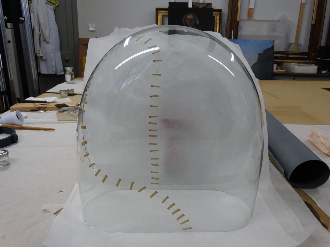 Tape removed and dome re-attached